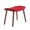 Manhattan Comfort Geta Ottoman in Red and Antique Walnut OT001-RD - alternate 1